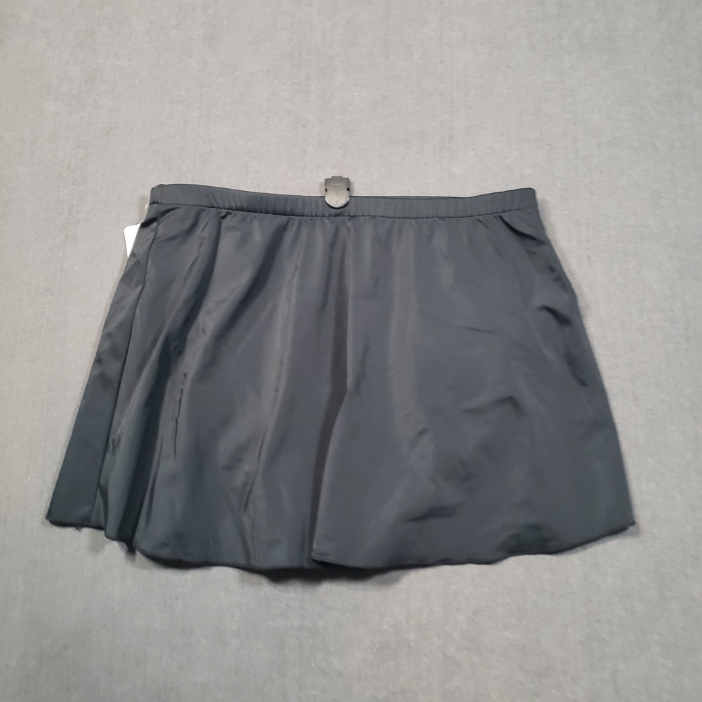 Trimshaper Swim Skirt Womens 14 Black Shaping Skirted Bikini Bottom NWT